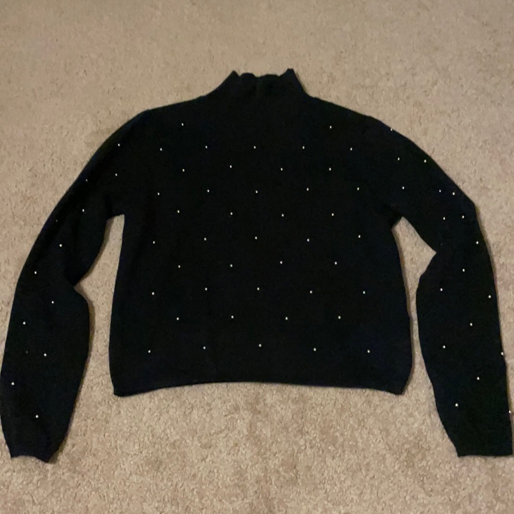 Black embellished sweater